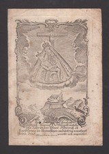 Quadro di grazia Maria Osterwitz - incisione su rame XVIII secolo - immagine devozionale immagine sacra D043