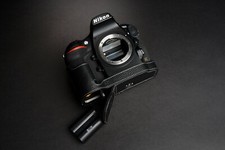 Custodia mezza fotocamera in vera pelle fatta a mano per Nikon D810 D800