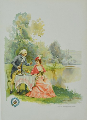 Affichette ancienne entoilée