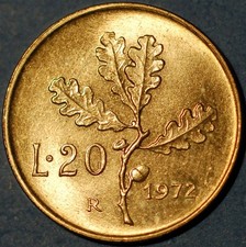 Italy 20 Lire 1972 KM# 97.2