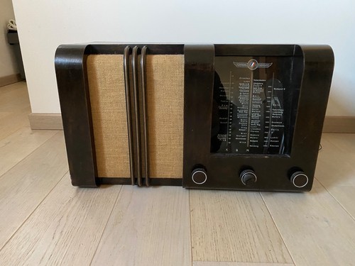Radio vintage legno marrone - in,