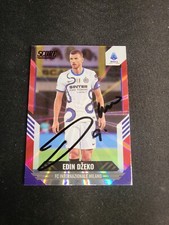 Dzeko Red Laser Holo Autografata Autografo inter firma signed firmata panini