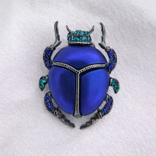 Spilla insetto scarabeo blu - spilla,