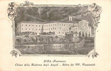 da871 cartolina sora chiesa della madonna degli angeli ritiro dei pp.passionisti