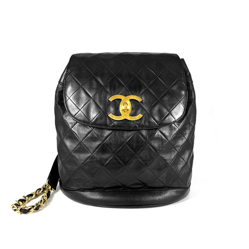 Chanel lamb backpack black - lamb,