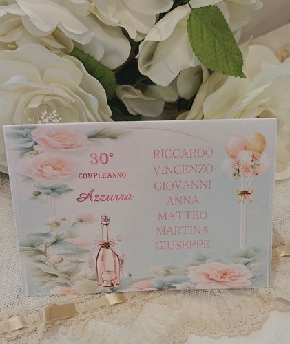 Segnatavolo con nomi - , invitati