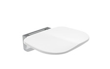 SEDILE SGABELLO RIBALTABILE PIEGHEVOLE PER DOCCIA DISABILI ANZIANI BIANCO 200KG