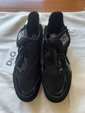 Scarpe sneakers Dolce & Gabbana D&G pelle scamosciata vernice EU 41 taglia 8 uomo