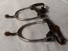 COPPIA VECCHI SPERONI WESTERN DA UOMO PER CAVALLO EQUITAZIONE VINTAGE. BQ22