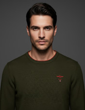 Maglia Uomo Verde Lana Merino