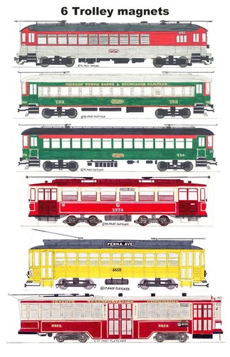 Trolley set magneti andy - set, 6