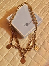 Blumarine Bellissima Collana con ciondoli monete color Oro