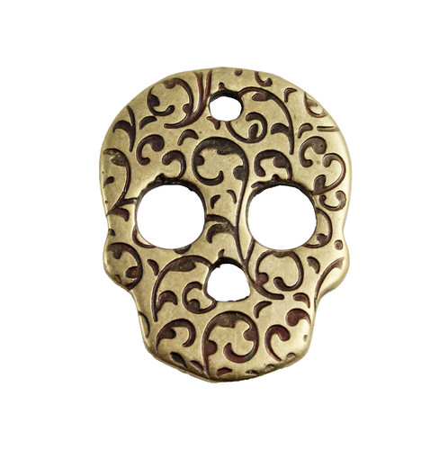 Ciondolo teschio bronzo