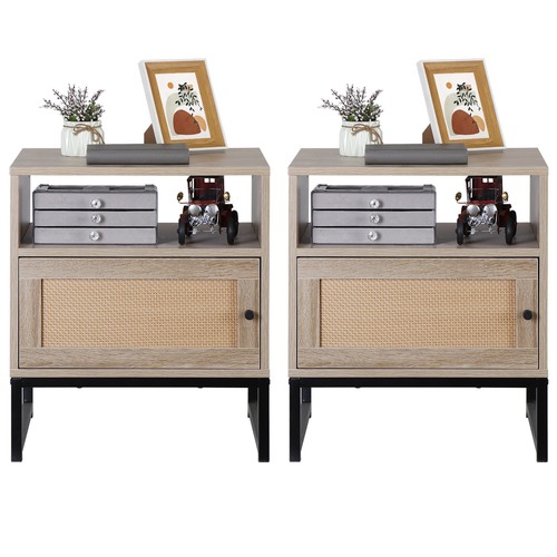 Comodino rattan con - in,