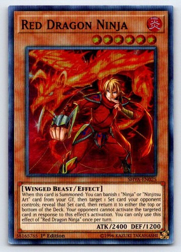 Drago rosso ninja - drago, ombre