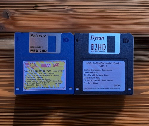 Floppy disk file - canzoni, midi