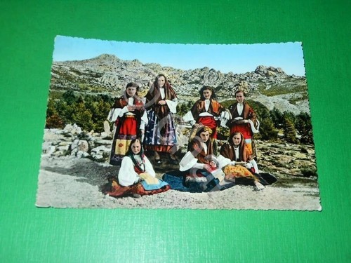 Cartolina costumi sardi - costumi,