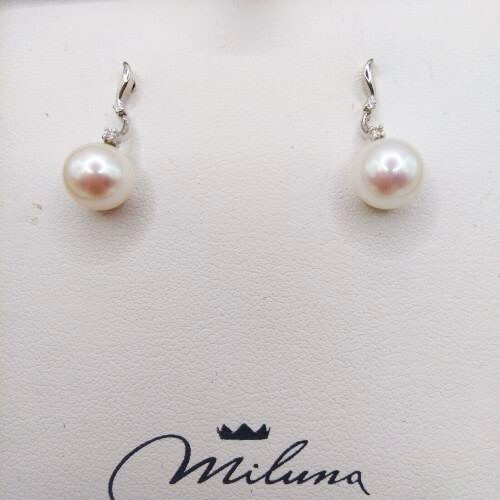 Orecchini pendenti con perle - orecchini,