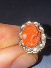 Anello Oro 18 Kt E Corallo Antico