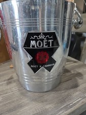 Secchiello ghiaccio champagne vintage Moet & Chandon in alluminio con manici ornamentali