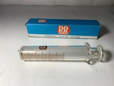 RR ( ERRE-ERRE) SIRINGA TUTTO VETRO CILINDRO TRASPARENTE 30CC -VINTAGE