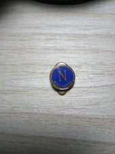 Spilla Vintage SSCN NAPOLI Tricolore Anni '50 Giacca Bavaro Scudetto + Biglietto