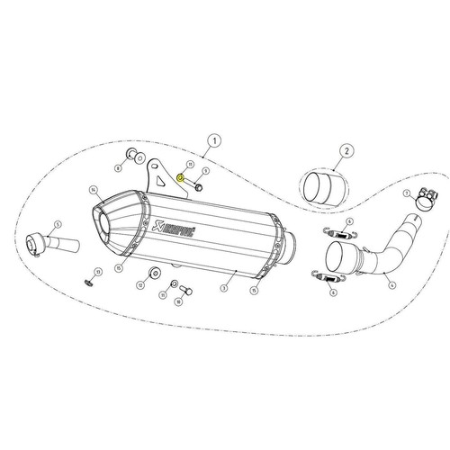 Rondella scarico akrapovic - rondella,