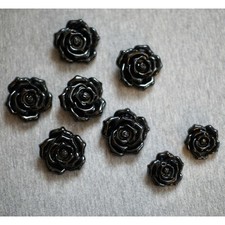 SET 6 +2  BOTTONI GRANDI  diam. 4 e 3 cm Fiore