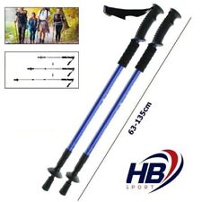 COPPIA BASTONI DA TREKKING TELESCOPICO REGOLABILE ESCURSIONI PASSEGGIO 
