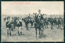 Militari Reggimentali IX Lancieri di Firenze Roma cartolina XF2226