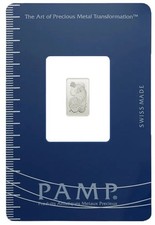 Lingotto 1 gr Grammo PALLADIO 999 PAMP Bar Assay Dea Lady Fortuna Suisse blister