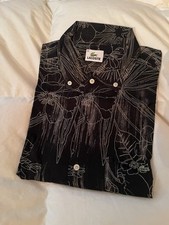 Lacoste Camicia Vintage Anni 70 Taglia 40 Nera