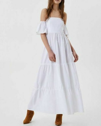 Abito lungo cotone bianco - abito,