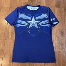 Camicia aderente Under Armour Alter Ego Marvel Capitan America soldato invernale YXL