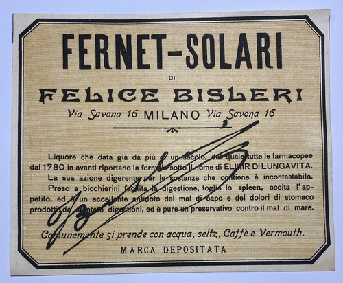1930c fernet solari - 1930c,