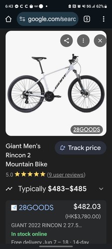 Giant rincon mountain - rincon., bike