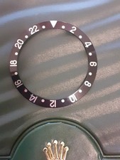 ROLEX GMT 16710 INSERTO LUNETTA ALLUMINIO NERO 100% ROLEX ORIGINALE DI FABBRICA