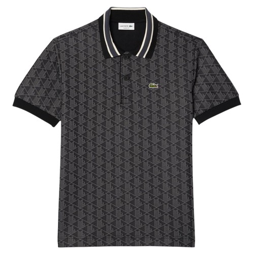 Polo lacoste monogram jacquard - monogram,