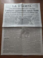 LA STAMPA 13 LUGLIO 1933 PRIMA TRASVOLATA ATLANTICA ITALO BALBO