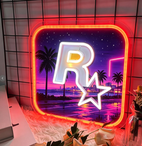 Lampada insegna led rockstar - lampada,