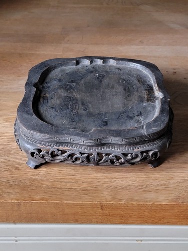 Chinese carved wooden stand - chinese,