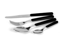 NEW BLACK CUTLERY SET 24 PCS