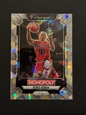 🔥2024-25 Panini Prizm Monopoly Dennis Rodman LEG7 White Cracked Ice🔥 Bulls