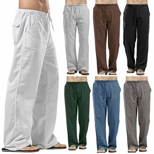 Pantaloni uomo cotone lino