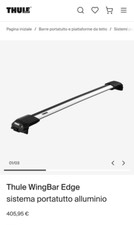 Barre da tetto THULE WINGBAR EDGE adatte Dacia Duster 2° serie