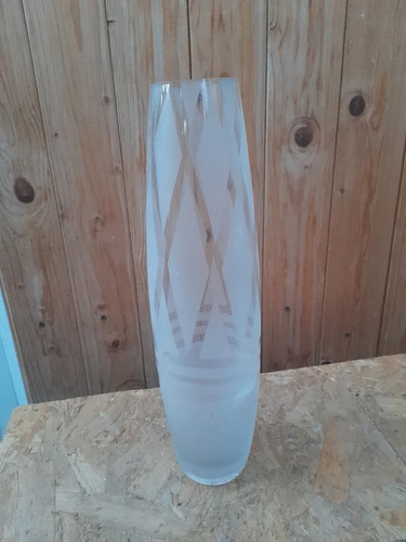 Vaso vetro satinato - vaso,