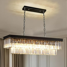 Lampadario moderno nero 24"