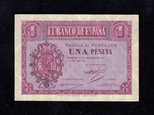 Peseta 1937 serie f - f,