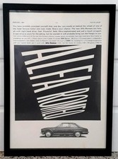 Framed original Classic Car Ad