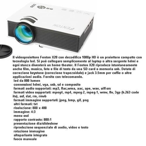 Videoproiettore led 800 - videoproiettore,